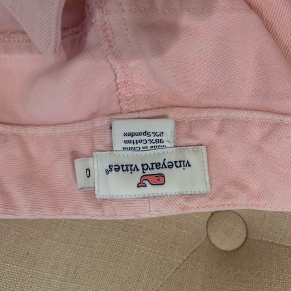 Vineyard Vines Pink Jeans Size 0 - Picture 1 of 2